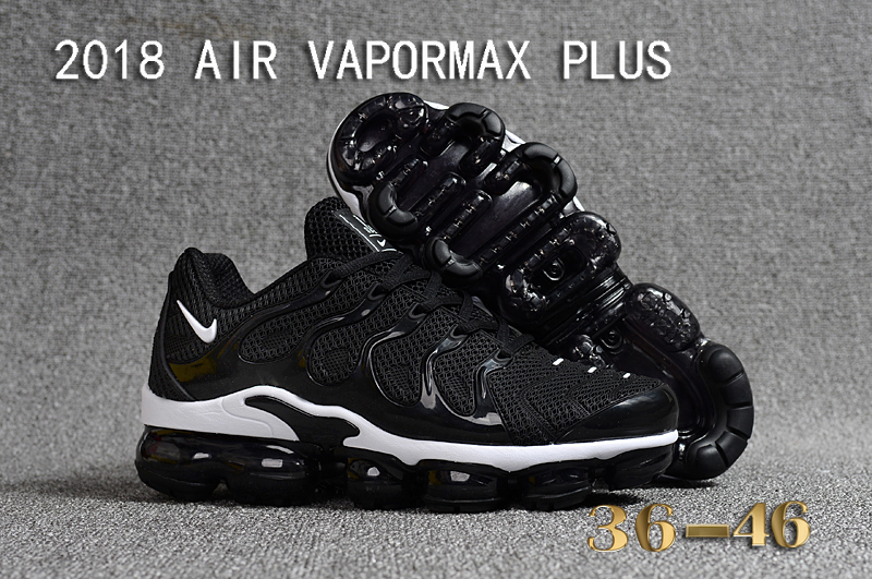 2018 Nike Air VaporMax Plus Black White Lover Shoes - Click Image to Close